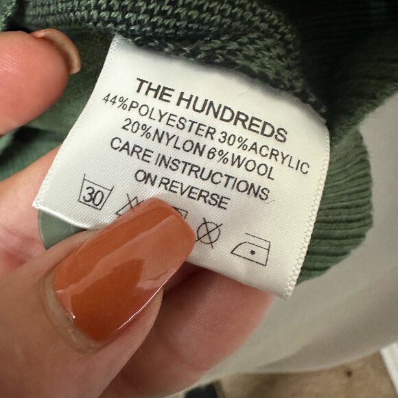 The Hundreds Ron English Fawn cardigan sz XL green black Pop surrealist NEW - Picture 5 of 7